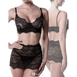 * GREY VELVET 3-delige Erotische lingerie set, GV21002 (2XL)