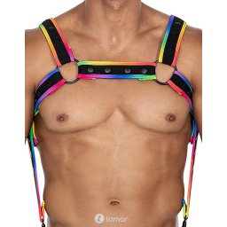 * CUT4MEN Veelkleurige Neopreen Borstharnas05