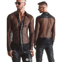 * RFP Tule heren blouse met wetlook, Cesare001