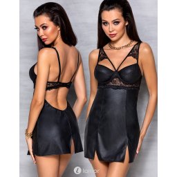 * PASSION Lederlook Chemise/Jurkje Loona