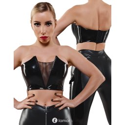 * DEMONIQ Zwarte lak top, Gerda