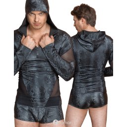 * NEK Capuchon shirt in Slangenleerlook, NK1567