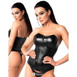 * NOIR handmade Wetlook Korset, NH-F334