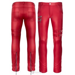 * RFP Rode wetlook heren broek, Tommaso002