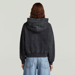Washed A Line Script Hoodie - Beige - Dames