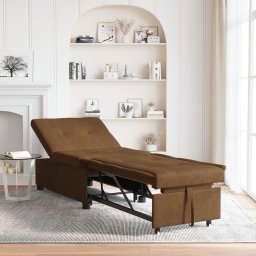 vidaXL Slaapbank Bruin 194 x 67 x 82 cm Huahua Stof