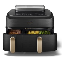 Philips NA552/00 Dual Basket Airfryer Zwart
