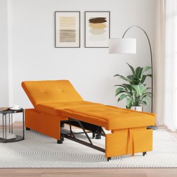 vidaXL Uittrekbare Slaapbank Donkergeel 194 x 50 x 82 cm Stof