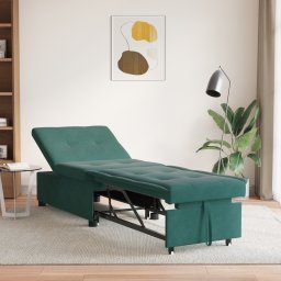 vidaXL Slaapbank Donkergroen 194 x 67 x 82 cm Fluweel