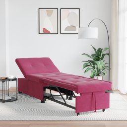 vidaXL Slaapbank Wijnrood 194 x 67 x 82 cm Fluweel