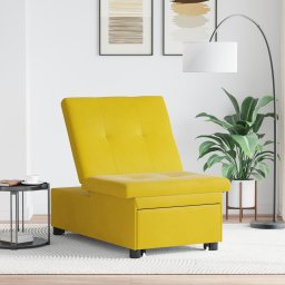 vidaXL Slaapbank Geel 194 x 67 x 82 cm Fluweel