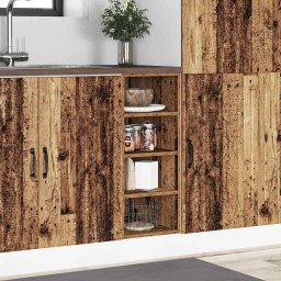 vidaXL Onderkast Riga 30x44,5x81,5 cm bewerkt hout oud houtkleurig