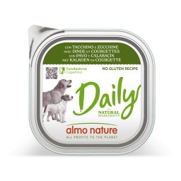 9x300g Almo Nature Daily met kalkoen en courgette Hondenvoer Nat