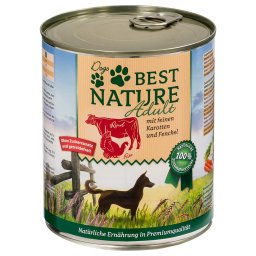 12x 800g Best Nature Dog Adult Kalkoen, Rund & Wortelen Hondenvoer nat