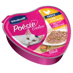 15x85g Vitakraft Poésie Création kip Groenten in saus natvoer voor katten