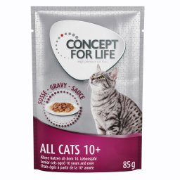 48x85g All Cats 10+ in Saus Concept for Life Kattenvoer