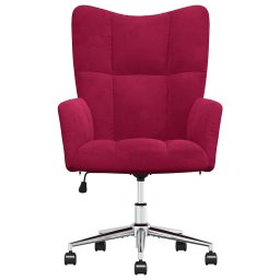 vidaXL Relaxstoel fluweel wijnrood