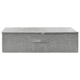 vidaXL Opbergbox 70x40x18 cm stof grijs