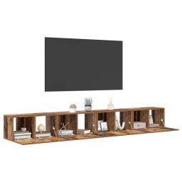 vidaXL Tv-meubelset 4 st 60 x 30 x 30 cm Oud Hout