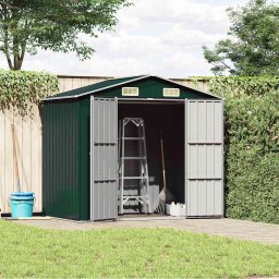 vidaXL Tuinschuur 205x129x183 cm gegalvaniseerd staal groen