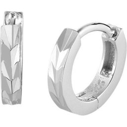 The Jewelry Collection - Klapoorringen Vlak - Zilver