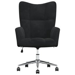 vidaXL Relaxstoel fluweel zwart