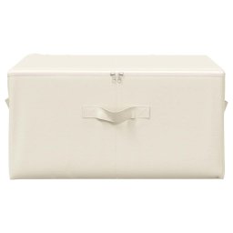 vidaXL Opbergboxen 2 st 43x34x23 cm stof crèmekleurig