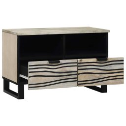 vidaXL TV Eenheden 70 x 33 x 46 cm Wit Bewerkt hout
