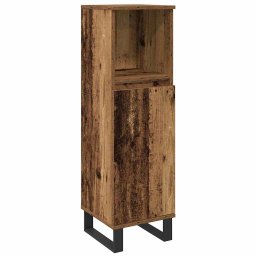 vidaXL Badkamermeubelset 3 st Bruin 30 x 30 x 180 cm Bewerkt hout
