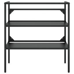 vidaXL Wastafelframe 79x38x83 cm ijzer zwart