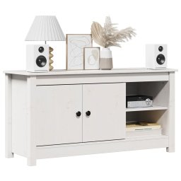 vidaXL Tv-meubel 103x36,5x52 cm massief grenenhout wit