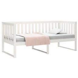 vidaXL Slaapbank zonder matras 100x200 cm massief grenenhout wit