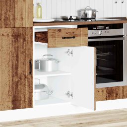 vidaXL Onderkast Lucca bewerkt hout oud houtkleurig