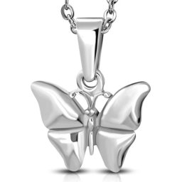 Amanto Ketting Bonne - 316L Staal - Vlinder - 15x17mm - 45cm