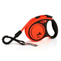 Maat XS: tot 15kg flexi Xtreme harnaslijn oranje, 3m voor honden