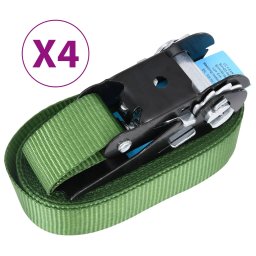 vidaXL Spanbanden 4 st 800 daN 6 m groen