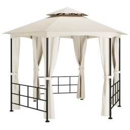 vidaXL Prieel met zijwanden 3,1x2,7 m crèmekleurig
