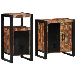 vidaXL Badkamermeubelset 2 st Multikleur en Zwart 55 x 35 x 60 cm