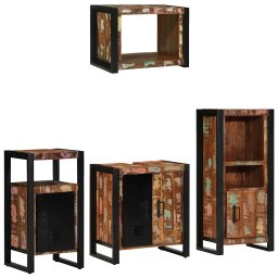 vidaXL Badkamermeubelset 4 st Multikleur en Zwart 55 x 35 x 60 cm