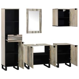 vidaXL Badkamermeubelset 5 st Walnoot Bruin 38 x 33 x 160 cm