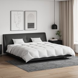 vidaXL Dekbed Set met kussen 3 st Wit Donsveertjes