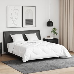 vidaXL Dekbed Set met kussen 3 st Wit Donsveertjes