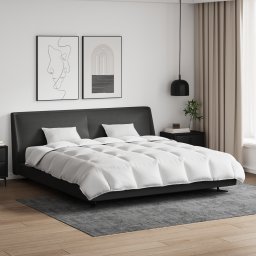 vidaXL Dekbed Set met kussen 3 st Wit Donsveertjes