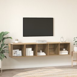 vidaXL TV-kast set 2 st Artisan Eiken Bewerkt hout