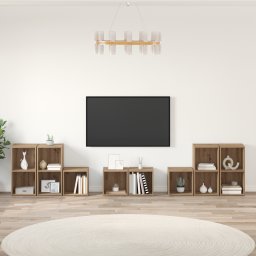 vidaXL TV-kast set 8 st Artisan Eiken Bewerkt hout