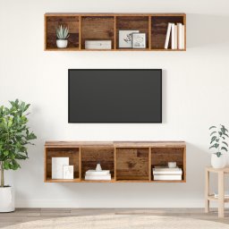 vidaXL Tv-meubelset 2 st Oud Hout Bewerkt hout