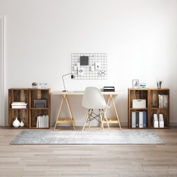 vidaXL Tv-meubelset 4 st Oud Hout Bewerkt hout