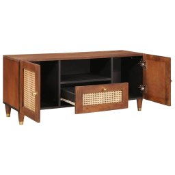 vidaXL TV-kast Bruin 105 x 33,5 x 46 cm Massief Mango Hout