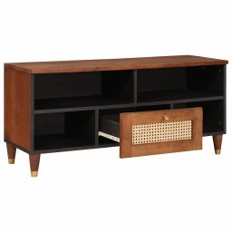 vidaXL Tv-meubel Bruin 100 x 33,5 x 46 cm Massief Mango Hout