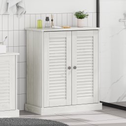 vidaXL Badkamerkast met plank VIGO Wit en Antiek Wit 68 x 34 x 80 cm